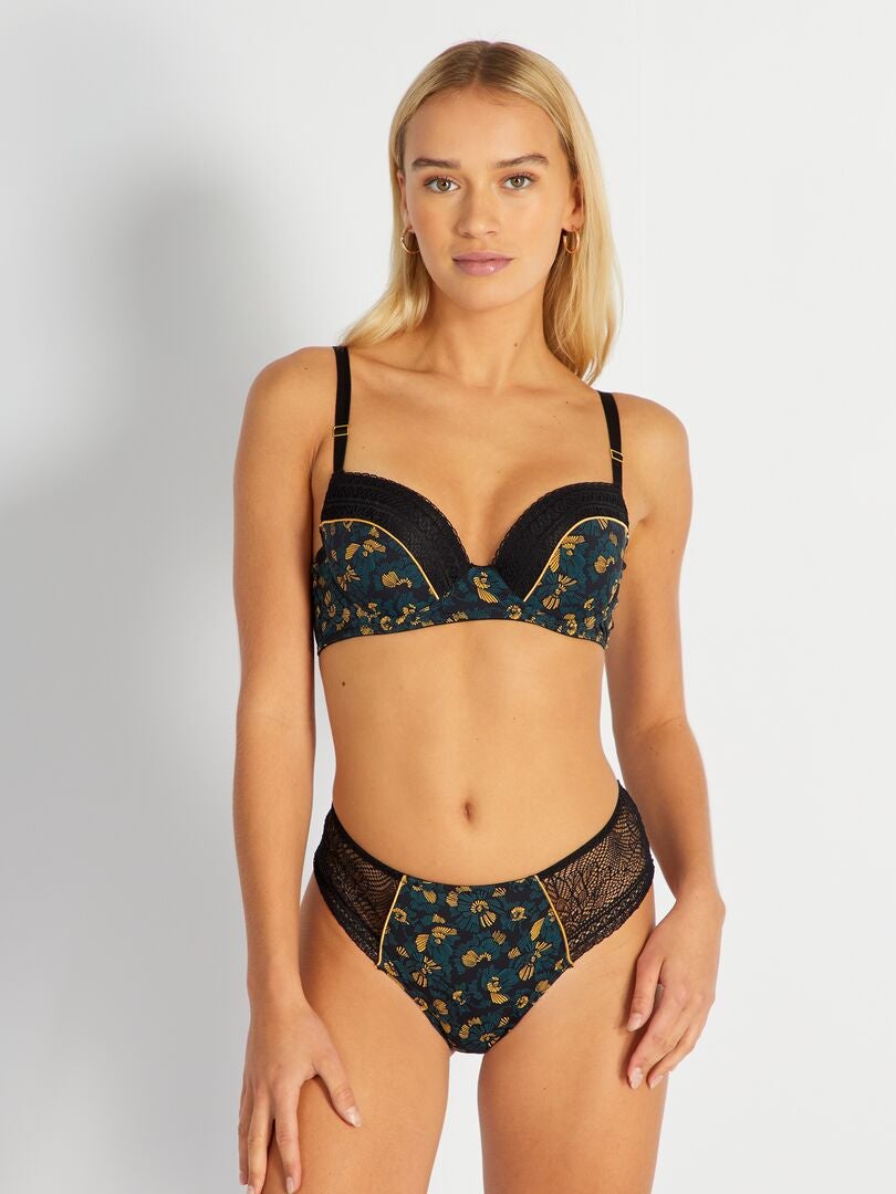 Beha Met Foampads En Print Envie De Lingerie Zwart Kiabi