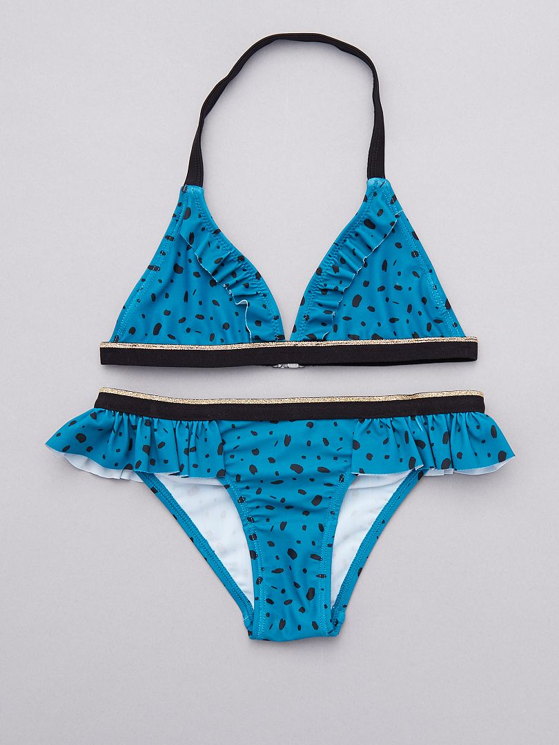 Bikini Met Ruches Blauw Kiabi