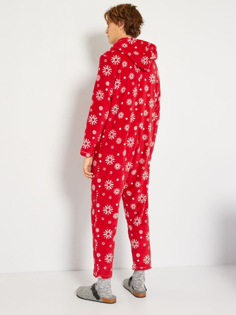 Fleece Pyjamapak Met Capuchon Rood Kiabi