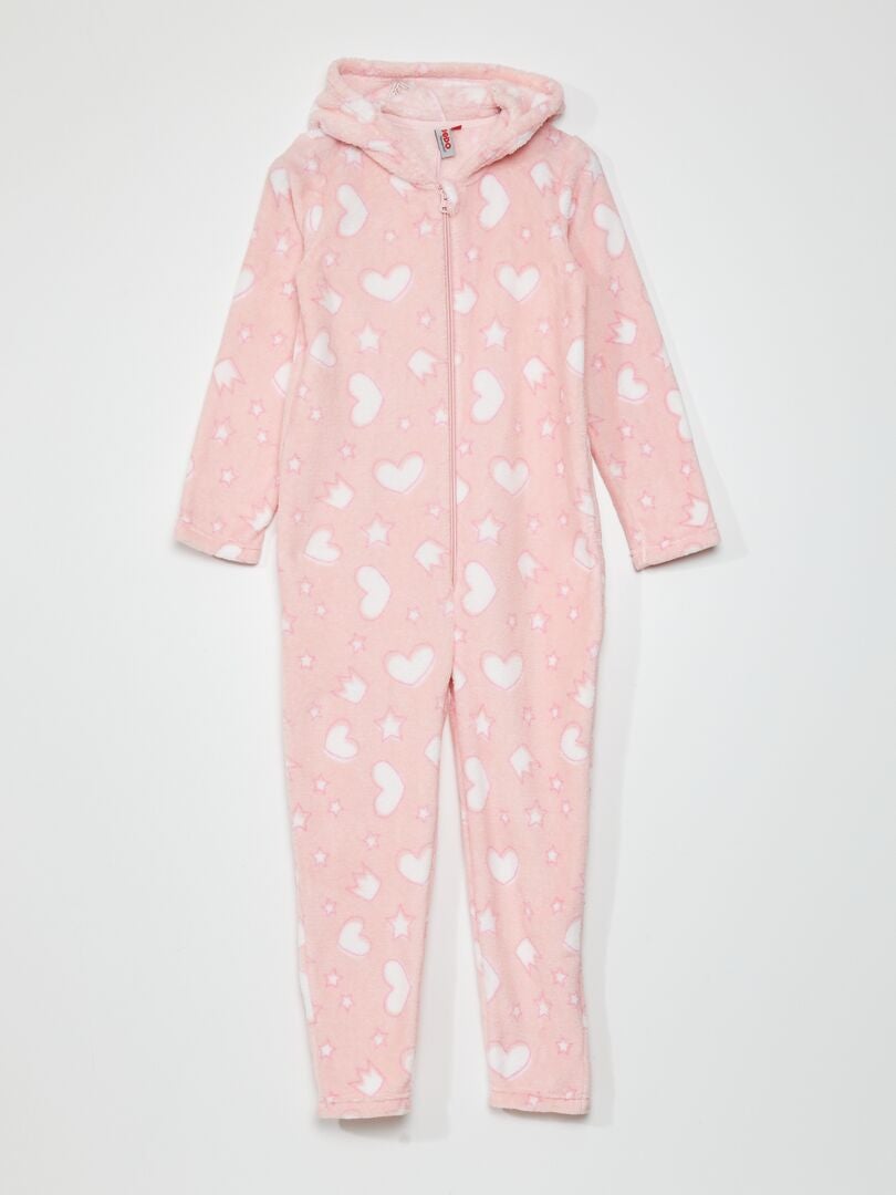 Pyjamapak Van Fleece Met Capuchon Rose Kiabi