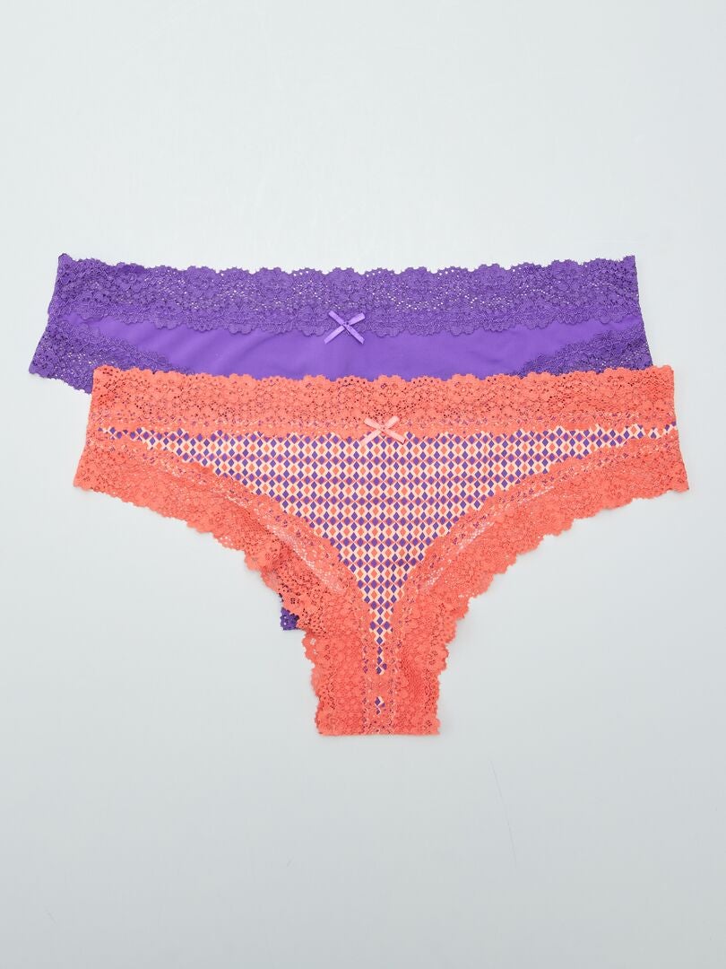 Set Van Tanga S Van Microvezel Oranje Kiabi