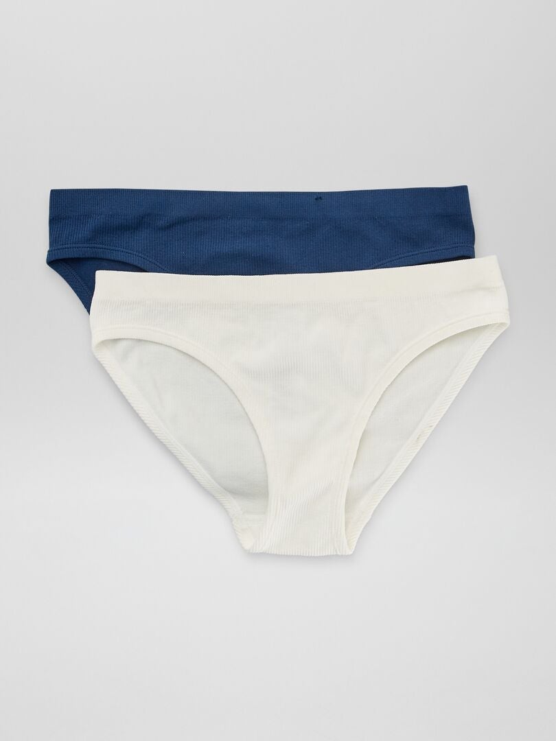 Setje Met Slips Van Ribstof Envie De Lingerie Blauw Kiabi