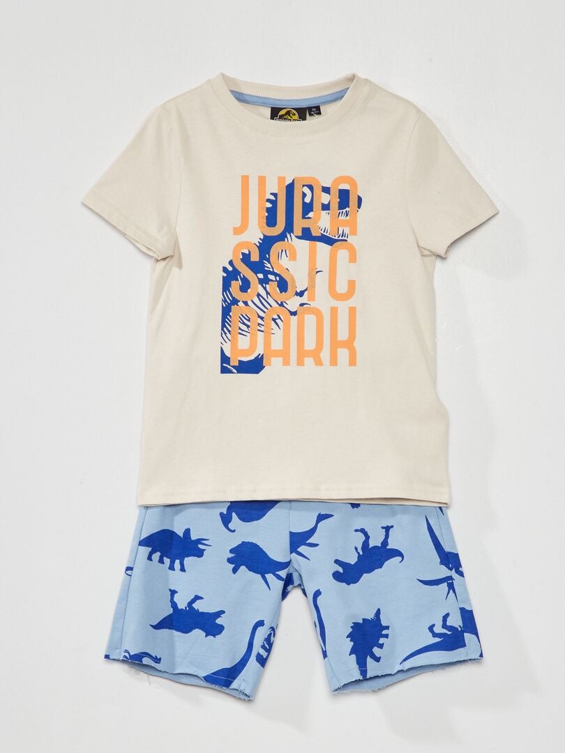 Setje Met T Shirt Short Jurassic Park Grijs Kiabi