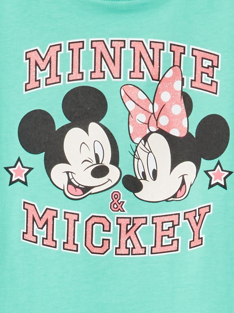 T Shirt Met Korte Mouw Disney Groene Minni Kiabi