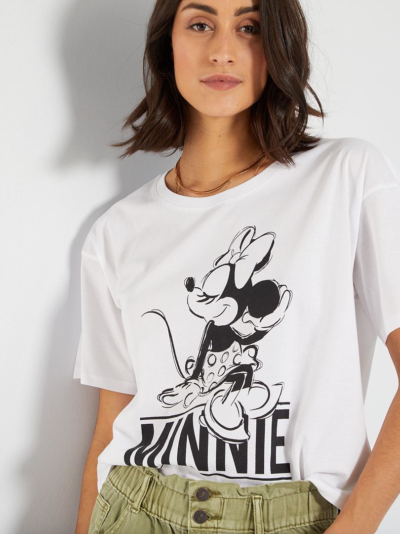 T Shirt Minnie Mouse Van Disney Wit Kiabi