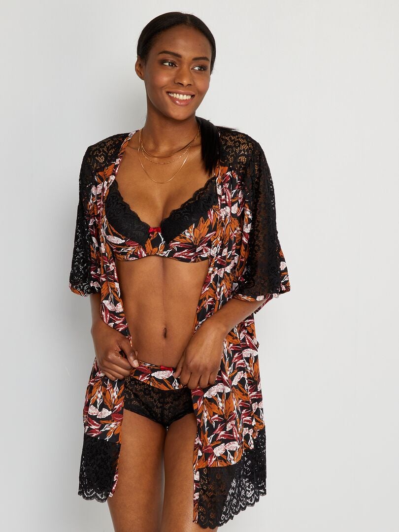 Voorgevormde Beha Envie De Lingerie Zwarte Print Kiabi 13 00