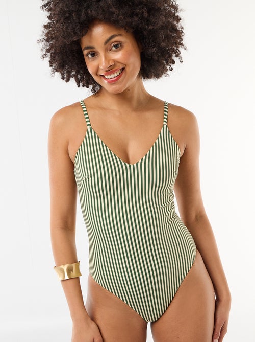 1-delig badpak met omkeerbare print - Kiabi