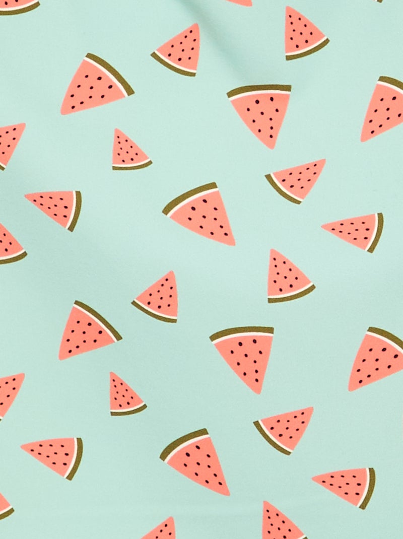 1-delig badpak met ruches Blauw - Kiabi