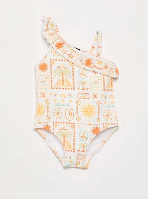 1-delig badpak met volantkraag - Kiabi