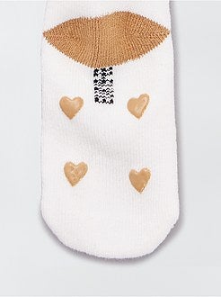 1 paar antislipsokken met hertjesprint - Kiabi