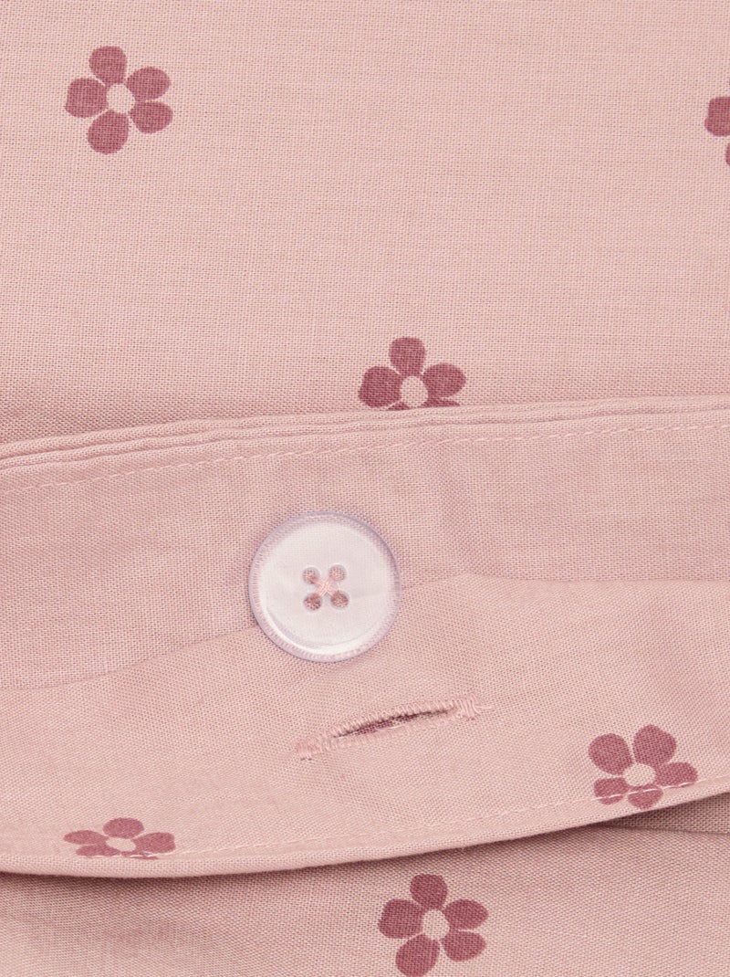1-persoons beddengoedset - Dekbedovertrek + kussensloop - KIABI Home Rose - Kiabi