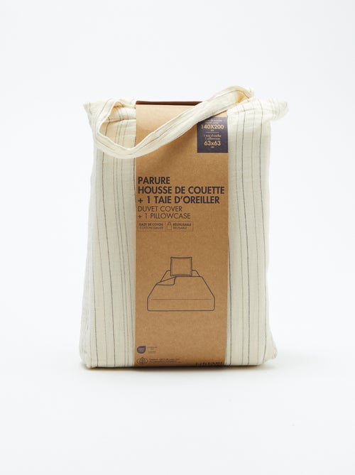 1-persoons dekbedovertrek (140 x 200cm) van katoenen mousseline - Kiabi Home - Kiabi