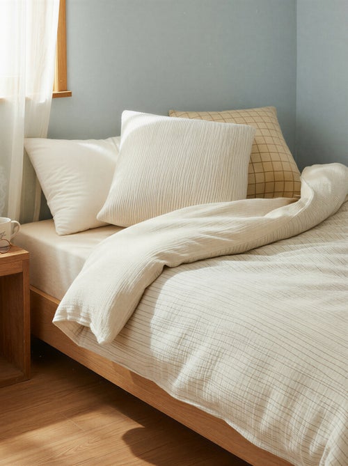 1-persoons dekbedovertrek (140 x 200cm) van katoenen mousseline - Kiabi Home - Kiabi