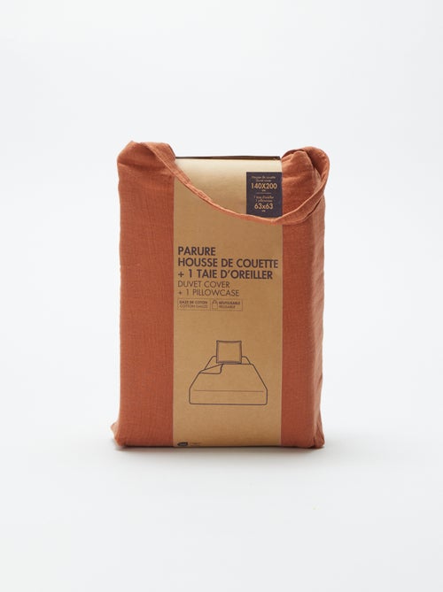 1-persoons dekbedovertrek (140 x 200cm) van katoengaas - Kiabi Home - Kiabi