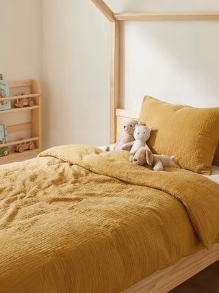 1-persoons dekbedovertrek set (140 x 200cm) van katoengaas - Kiabi Home