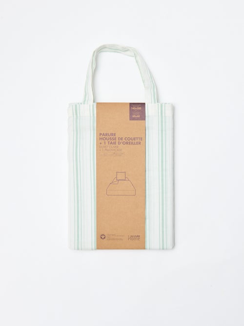 1-persoons dekbedovertrekset (140 x 200cm) van katoen 57 draden - Kiabi Home - Kiabi