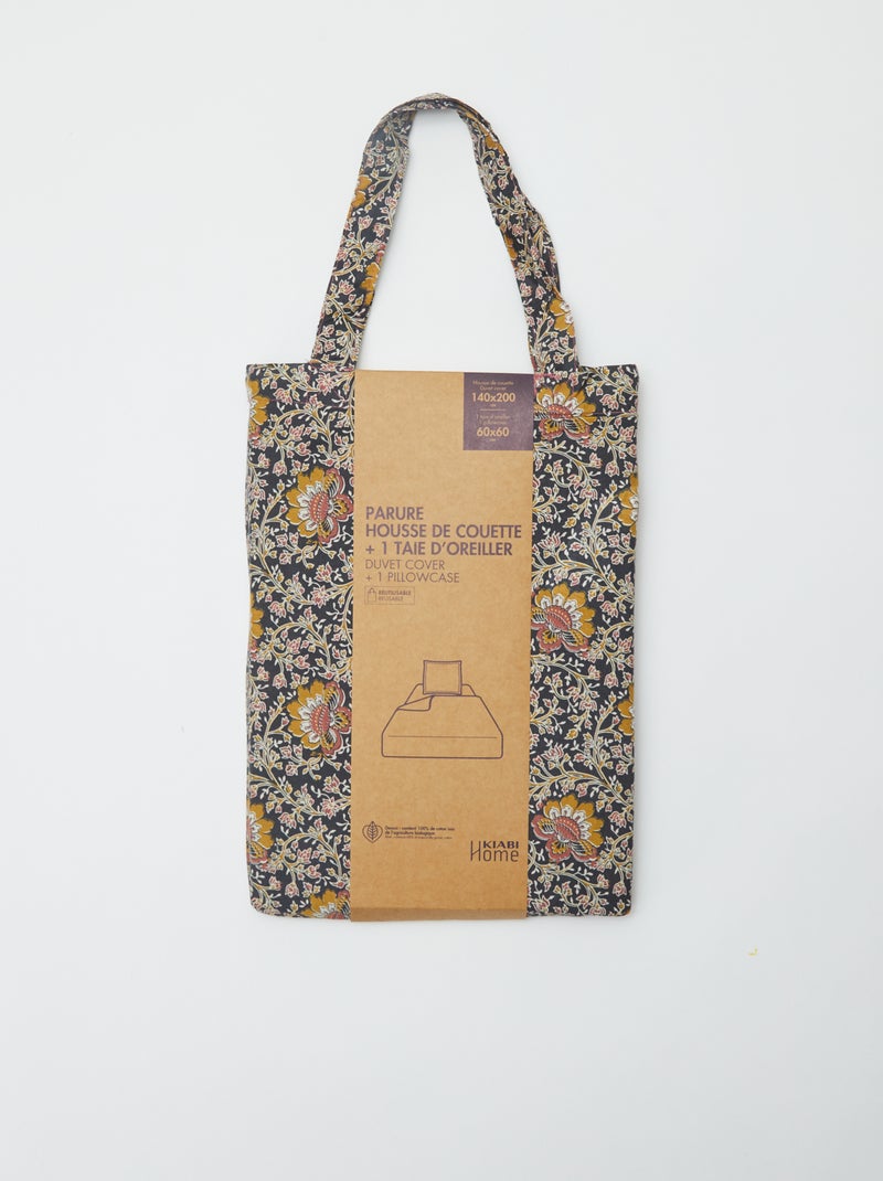 1-persoons dekbedovertrekset (140 x 200cm) van katoen 57 draden - Kiabi Home GRIJS - Kiabi