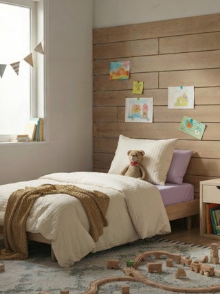 1-persoons dekbedovertrekset (140 x 200cm) van katoenen mousseline - Kiabi Home