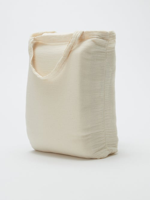 1-persoons dekbedovertrekset (140 x 200cm) van katoenen mousseline - Kiabi Home - Kiabi