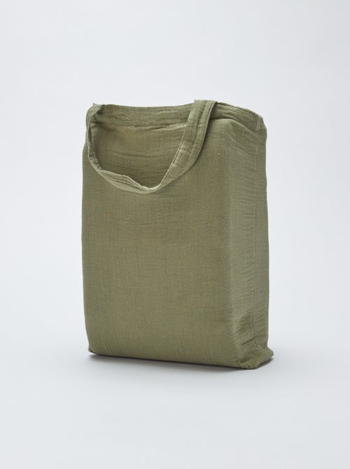 1-persoons dekbedovertrekset (140 x 200cm) van katoenen mousseline - Kiabi Home - Kiabi