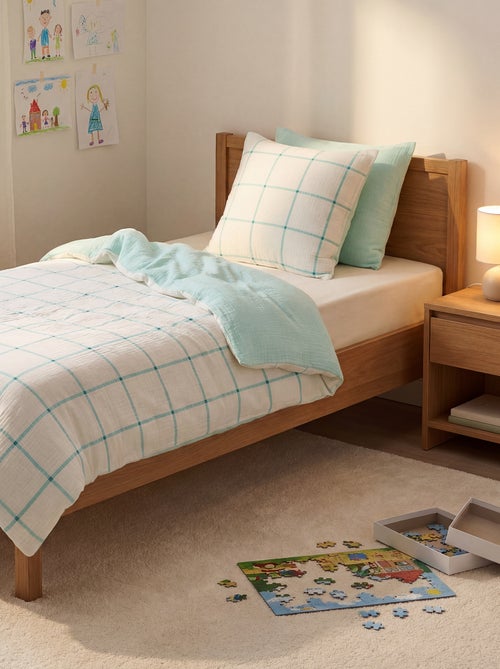 1-persoons dekbedovertrekset (140 x 200cm) van katoengaas - Kiabi Home - Kiabi