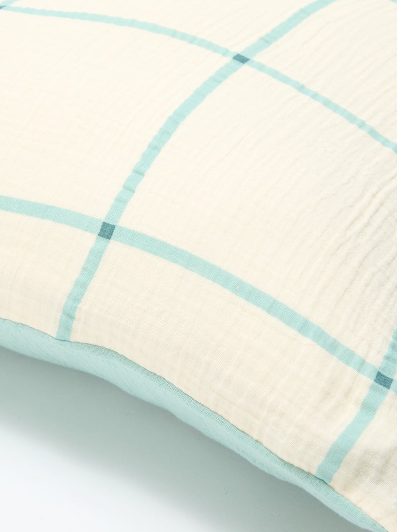 1-persoons dekbedovertrekset (140 x 200cm) van katoengaas - Kiabi Home Blauw - Kiabi