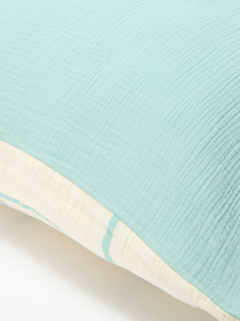 1-persoons dekbedovertrekset (140 x 200cm) van katoengaas - Kiabi Home Blauw - Kiabi