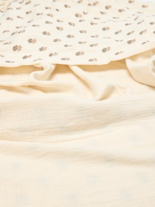 1-persoons dekbedovertrekset (140 x 200cm) van katoengaas - Kiabi Home - Kiabi