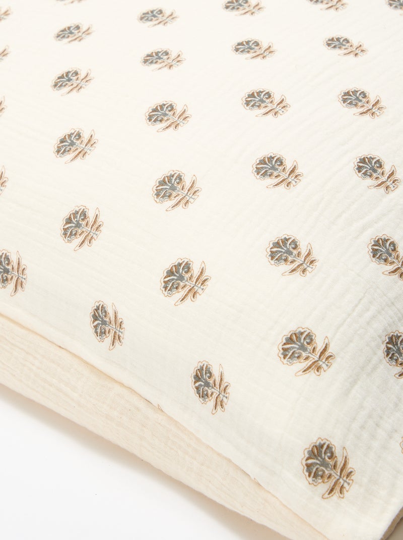 1-persoons dekbedovertrekset (140 x 200cm) van katoengaas - Kiabi Home Geel - Kiabi