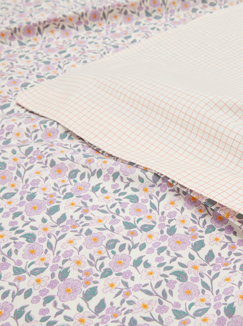 1-persoonsbeddengoedset (80x120cm) - Kiabi Home PAARS - Kiabi