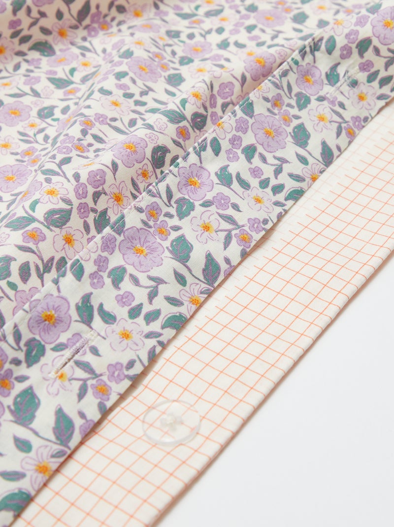 1-persoonsbeddengoedset (80x120cm) - Kiabi Home PAARS - Kiabi