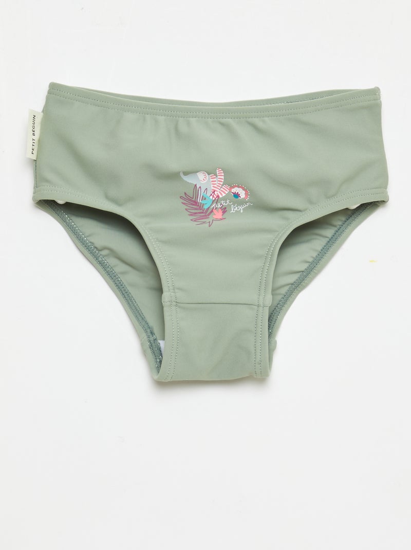 2-delig badpak 'Petit Béguin' broekje + T-shirt Groen - Kiabi