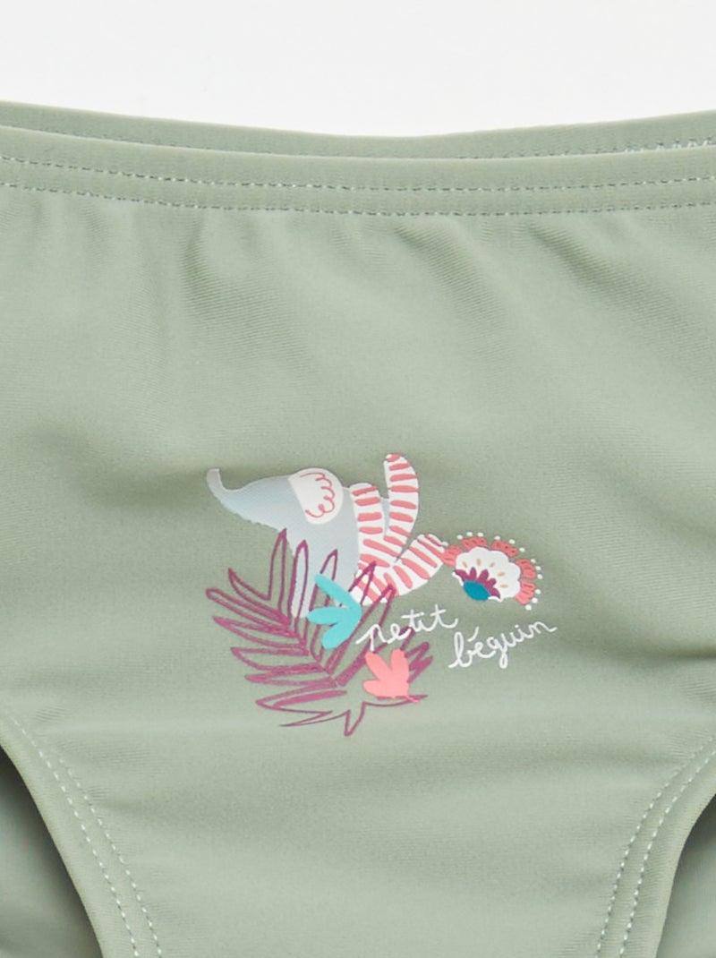 2-delig badpak 'Petit Béguin' broekje + T-shirt Groen - Kiabi