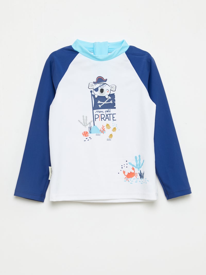 2-delig badpak 'Petit Béguin' T-shirt + boxer Blauw - Kiabi