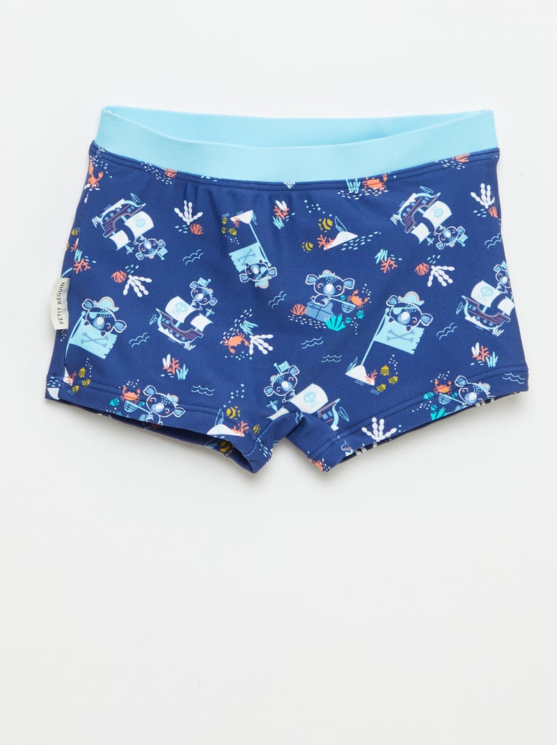 2-delig badpak 'Petit Béguin' T-shirt + boxer Blauw - Kiabi