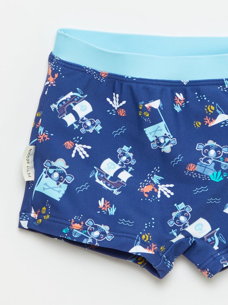 2-delig badpak 'Petit Béguin' T-shirt + boxer Blauw - Kiabi