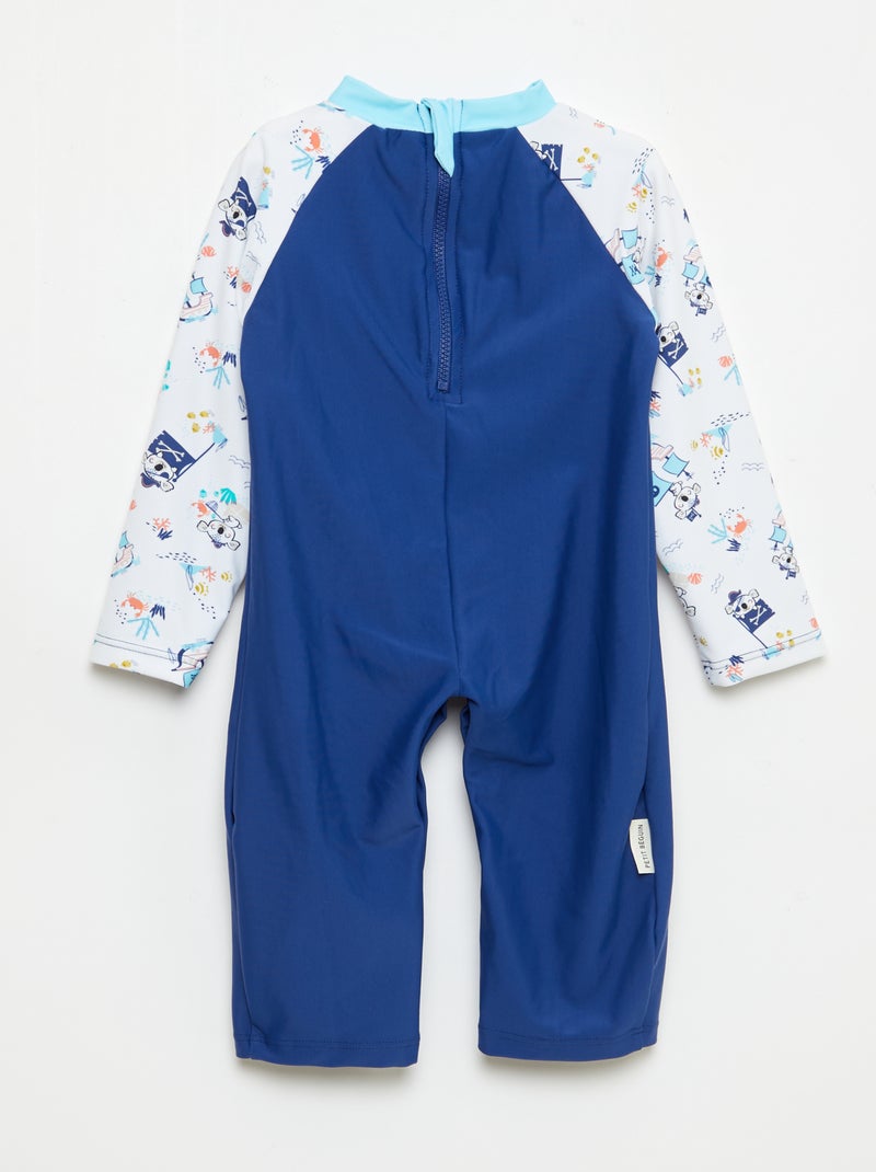 2-delig badpak 'Petit Béguin' T-shirt + boxer Blauw - Kiabi