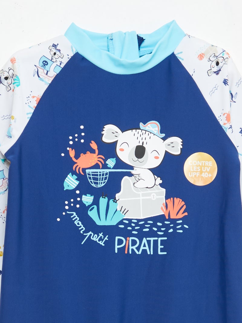 2-delig badpak 'Petit Béguin' T-shirt + boxer Blauw - Kiabi