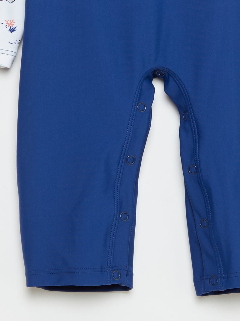 2-delig badpak 'Petit Béguin' T-shirt + boxer Blauw - Kiabi