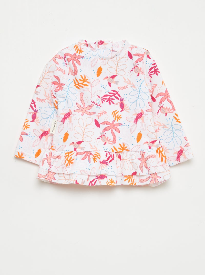 2-delig badpak 'Petit Béguin' T-shirt + broekje Koraal - Kiabi