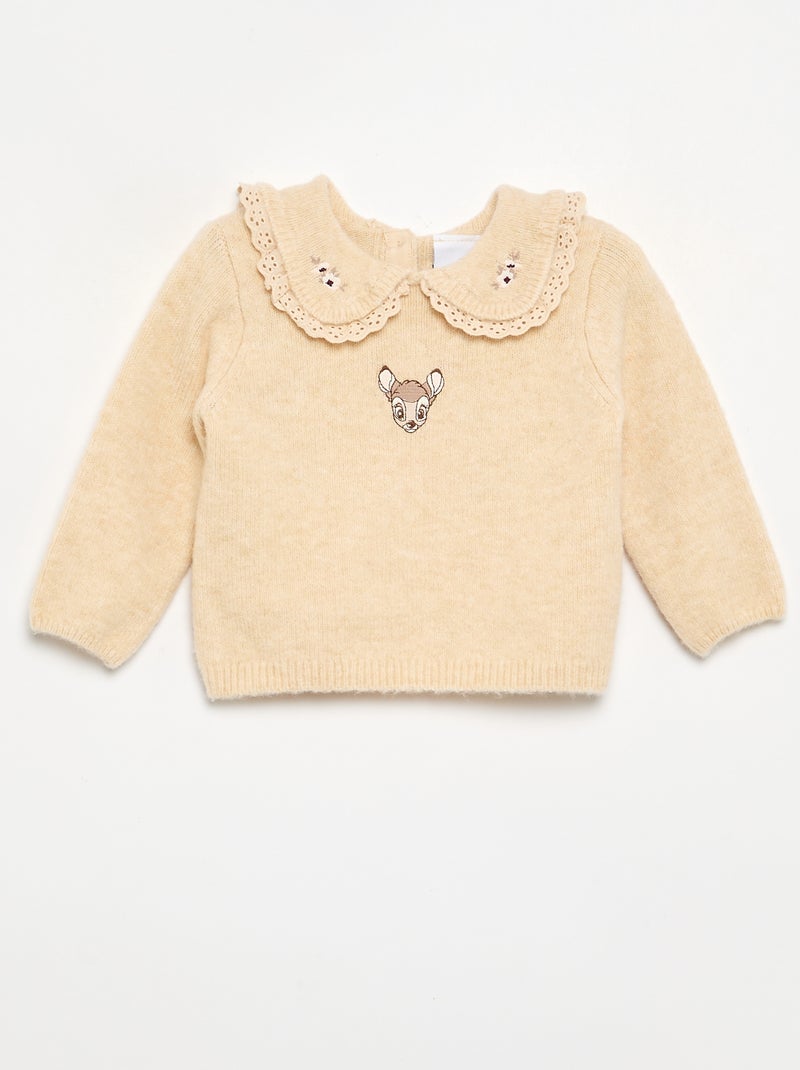 2-delig 'Disney' set van gebreide stof - Trui + legging Biege - Kiabi