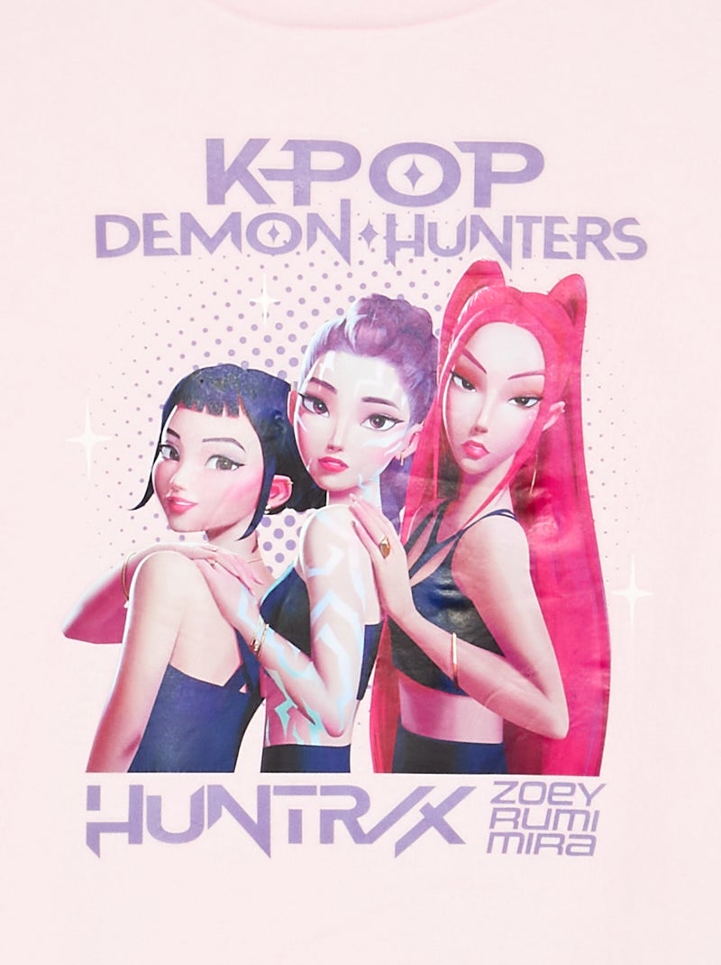 2-delig pyjama 'KPop Demon Hunters' - T-shirt met lange mouwen + broek Rose - Kiabi