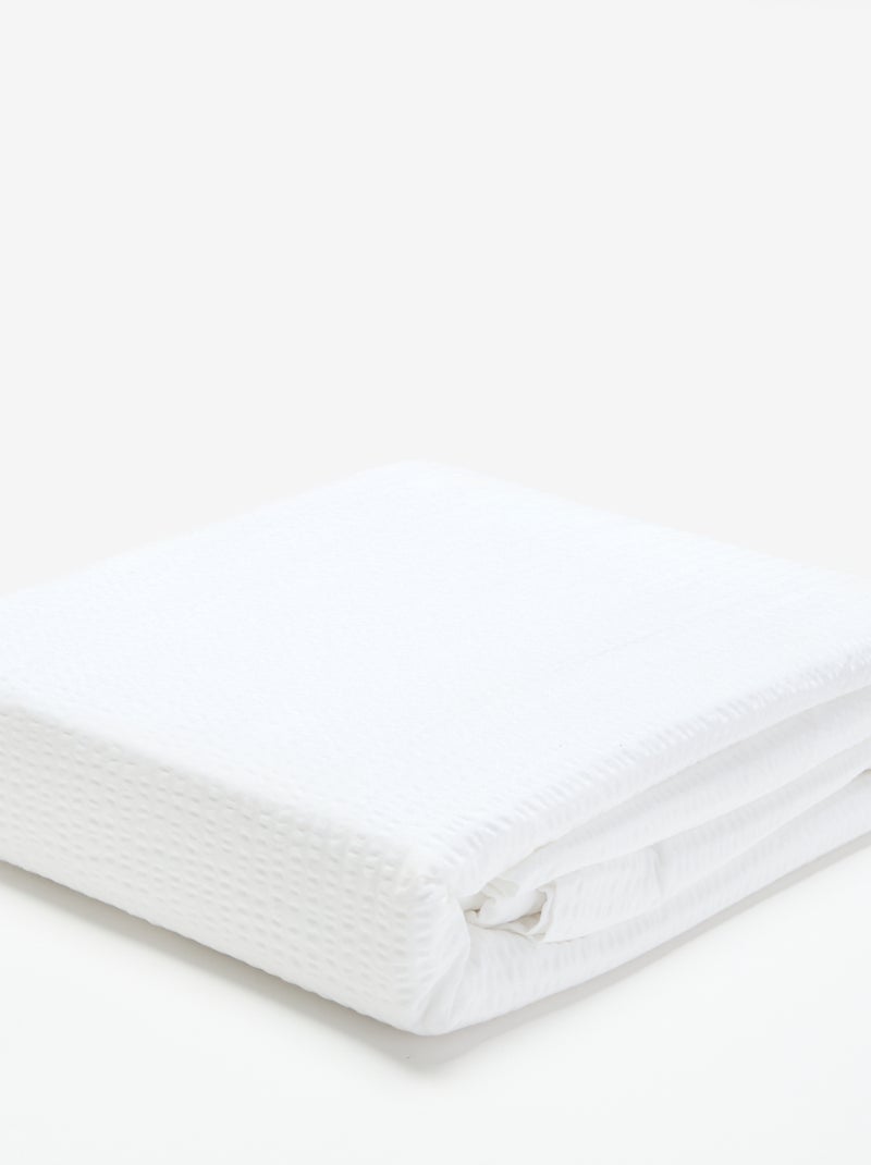 2-delige beddengoedset - dekbedovertrek + kussensloop - 140 x 200 cm Wit - Kiabi