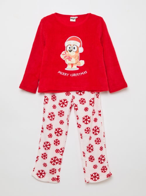 2-delige 'Bluey' kerstpyjamaset van fleece - Kiabi