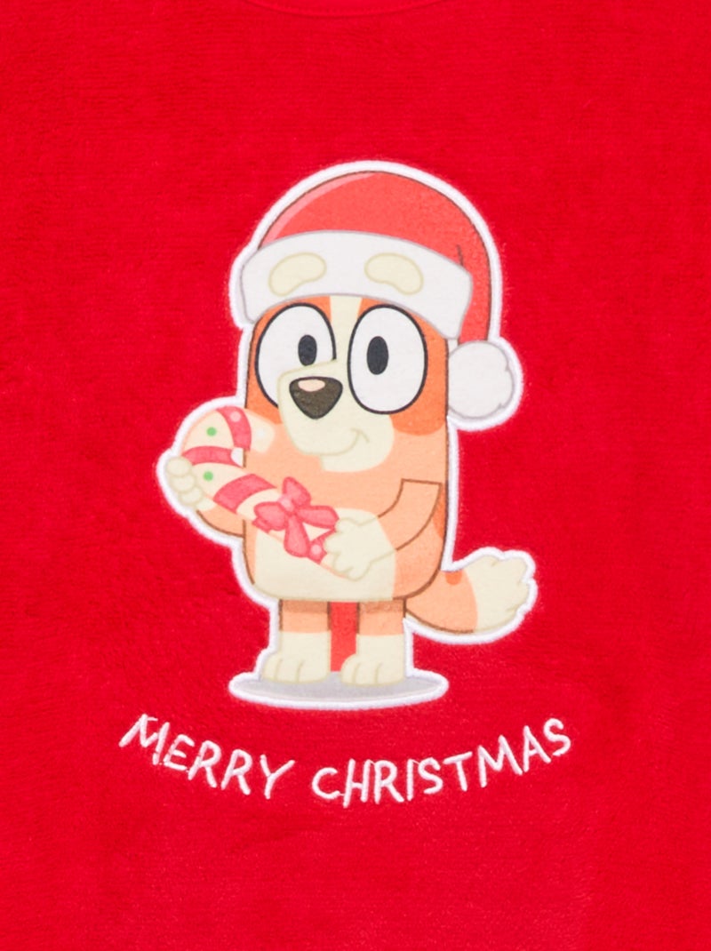 2-delige 'Bluey' kerstpyjamaset van fleece Rood - Kiabi