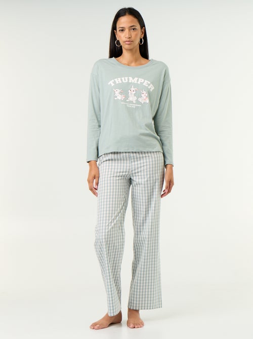 2-delige Disney 'Bambi' pyjamaset - T-shirt met lange mouwen + broek - Kiabi