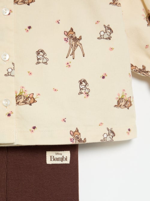2-delige 'Disney' 'Bambi' set - Overhemd + legging - Kiabi
