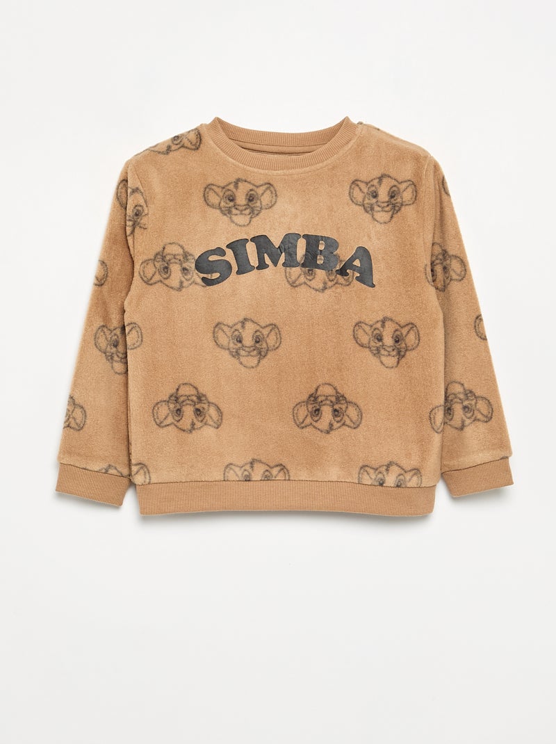 2-delige 'Disney' 'De Leeuwenkoning' pyjamaset - Sweater en broek Biege - Kiabi