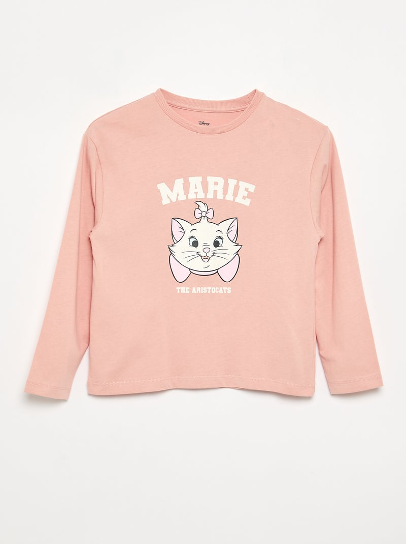 2-delige Disney-pyjama - T-shirt met lange mouwen + broek Rose - Kiabi