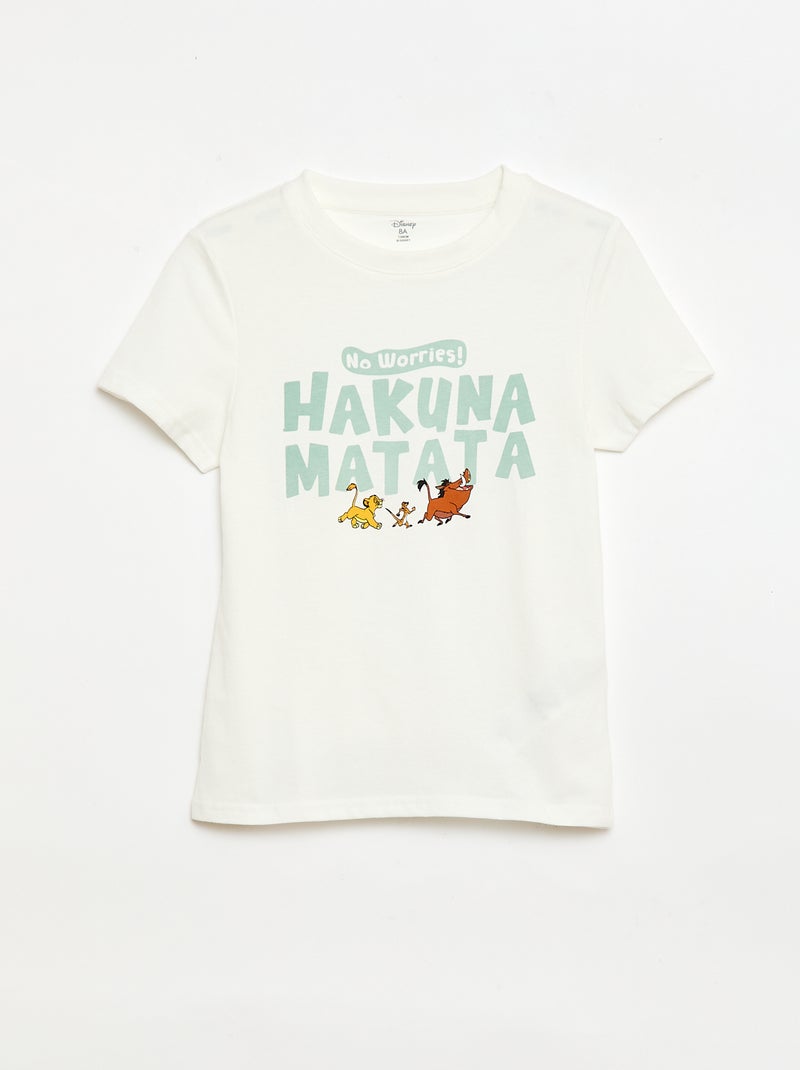 2-delige 'Disney' pyjama: short en T-shirt Wit - Kiabi